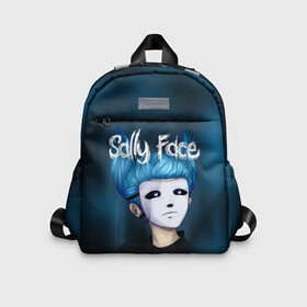 Детский рюкзак 3D с принтом SALLY FACE , 100% полиэстер | лямки с регулируемой длиной, сверху петелька, чтобы рюкзак можно было повесить на вешалку. Основное отделение закрывается на молнию, как и внешний карман. Внутри дополнительный карман. По бокам два дополнительных кармашка | blue | face | fisher | game | games | gizmo | hair | larry | mask | sally | волосы | гизмо | голубые | игра | игры | ларри | маска | протез | сали | салли | синие | синий | триллер | ужасы | фейс | фишер | фэйс | хоррор