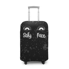 Чехол для чемодана 3D с принтом SALLY FACE Eyes , 86% полиэфир, 14% спандекс | двустороннее нанесение принта, прорези для ручек и колес | Тематика изображения на принте: blue | face | fisher | game | games | gizmo | hair | larry | mask | sally | волосы | гизмо | голубые | игра | игры | ларри | маска | протез | сали | салли | синие | синий | триллер | ужасы | фейс | фишер | фэйс | хоррор