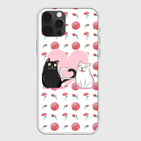 Чехол для iPhone 12 Pro Max с принтом Милые котики , Силикон |  | 14 февраля | влюбленность | влюбленные | день влюбленных | день святого валентина | кот | котики | коты | кошка | любовь | милые | романтика | романтическая | сердечки | сердце