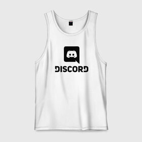 Мужская майка хлопок с принтом DISCORD , 100% хлопок |  | Тематика изображения на принте: дискорд | игры | скайп