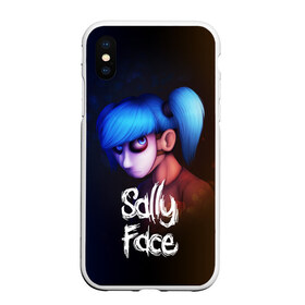 Чехол для iPhone XS Max матовый с принтом SALLY FACE , Силикон | Область печати: задняя сторона чехла, без боковых панелей | blue | face | fisher | game | games | gizmo | hair | larry | mask | sally | волосы | гизмо | голубые | игра | игры | ларри | маска | протез | сали | салли | синие | синий | триллер | ужасы | фейс | фишер | фэйс | хоррор