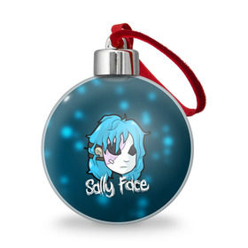 Ёлочный шар с принтом Sally Face , Пластик | Диаметр: 77 мм | blue | face | fisher | game | games | gizmo | hair | larry | mask | sally | волосы | гизмо | голубые | игра | игры | ларри | маска | протез | сали | салли | синие | синий | триллер | ужасы | фейс | фишер | фэйс | хоррор