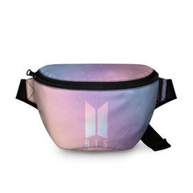 Поясная сумка 3D с принтом BTS LOVE YOURSELF , 100% полиэстер | плотная ткань, ремень с регулируемой длиной, внутри несколько карманов для мелочей, основное отделение и карман с обратной стороны сумки застегиваются на молнию | bangtan boys | bt21 | bts | bts army | bts stickers | j hope | jimin | jin | jungkook | k pop | rap monster | rapmon | suga | v | бтс | корея | стикеры bts