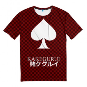 Мужская футболка 3D с принтом KAKEGURUI , 100% полиэфир | прямой крой, круглый вырез горловины, длина до линии бедер | 