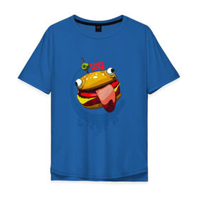 Мужская футболка хлопок Oversize с принтом Fortnite Burger , 100% хлопок | свободный крой, круглый ворот, “спинка” длиннее передней части | Тематика изображения на принте: 