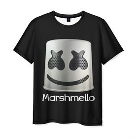 Мужская футболка 3D с принтом Marshmello , 100% полиэфир | прямой крой, круглый вырез горловины, длина до линии бедер | Тематика изображения на принте: marshmello | диджей | клуб | клубная музыка | маршмеллоу | маршмэлло | маршмэллоу | музыка | электронная