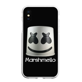 Чехол для iPhone XS Max матовый с принтом Marshmello , Силикон | Область печати: задняя сторона чехла, без боковых панелей | marshmello | диджей | клуб | клубная музыка | маршмеллоу | маршмэлло | маршмэллоу | музыка | электронная