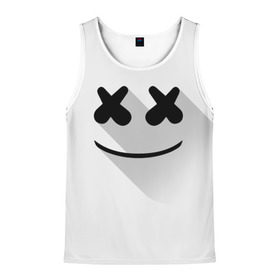 Мужская майка 3D с принтом Marshmello , 100% полиэстер | круглая горловина, приталенный силуэт, длина до линии бедра. Пройма и горловина окантованы тонкой бейкой | Тематика изображения на принте: marshmello | диджей | клуб | клубная музыка | маршмеллоу | маршмэлло | маршмэллоу | музыка | электронная