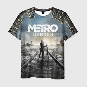 Мужская футболка 3D с принтом Metro , 100% полиэфир | прямой крой, круглый вырез горловины, длина до линии бедер | exodus | metro | stalker | артем | исход | метро | сталкер | эксодус