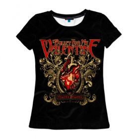 Женская футболка 3D с принтом Bullet For My Valentine , 100% полиэфир ( синтетическое хлопкоподобное полотно) | прямой крой, круглый вырез горловины, длина до линии бедер | bfmv | bullet for my valentine | metal | rock | группы | метал | музыка | рок | трэш