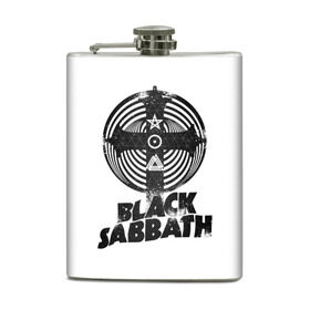 Фляга с принтом Black Sabbath , металлический корпус | емкость 0,22 л, размер 125 х 94 мм. Виниловая наклейка запечатывается полностью | black sabbath | hard rock | heavy metal | блэк сабат | группы | метал | музыка | оззи осборн | рок | хард рок | хэви метал