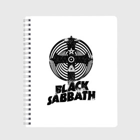 Тетрадь с принтом Black Sabbath , 100% бумага | 48 листов, плотность листов — 60 г/м2, плотность картонной обложки — 250 г/м2. Листы скреплены сбоку удобной пружинной спиралью. Уголки страниц и обложки скругленные. Цвет линий — светло-серый
 | black sabbath | hard rock | heavy metal | блэк сабат | группы | метал | музыка | оззи осборн | рок | хард рок | хэви метал
