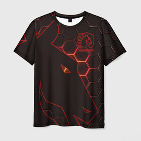 Мужская футболка 3D с принтом Team Liquid , 100% полиэфир | прямой крой, круглый вырез горловины, длина до линии бедер | dota | liquid | team | the international | дота | игры | кибер | ликвид | спорт | тим