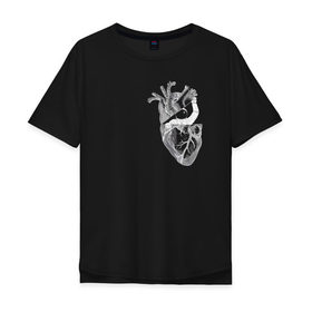 Мужская футболка хлопок Oversize с принтом Astronaut in Heart , 100% хлопок | свободный крой, круглый ворот, “спинка” длиннее передней части | space | анатомия | астронавт | вселенная | звезды | космонавт | космос | луна | любовь | планета | сердце