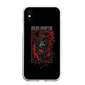 Чехол для iPhone XS Max матовый с принтом Реальная Мафия , Силикон | Область печати: задняя сторона чехла, без боковых панелей | gangster | mafia | банда | банды | гангстер | горилла | мафия | обезьяна | обезьяны