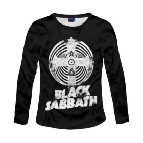 Женский лонгслив 3D с принтом Black Sabbath , 100% полиэстер | длинные рукава, круглый вырез горловины, полуприлегающий силуэт | black sabbath | hard rock | heavy metal | блэк сабат | группы | метал | музыка | оззи осборн | рок | хард рок | хэви метал