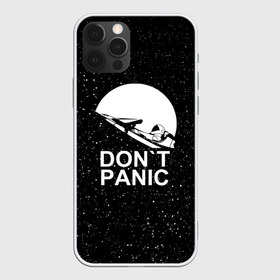 Чехол для iPhone 12 Pro Max с принтом DON`T PANIC , Силикон |  | Тематика изображения на принте: don t panic | elon mask | galaxy | nasa | space x | stars | галактика | звезды | знаменитости | илон маск | космос | не паникуйте
