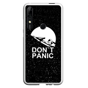 Чехол для Honor P Smart Z с принтом DON`T PANIC , Силикон | Область печати: задняя сторона чехла, без боковых панелей | Тематика изображения на принте: don t panic | elon mask | galaxy | nasa | space x | stars | галактика | звезды | знаменитости | илон маск | космос | не паникуйте