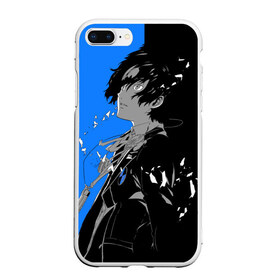 Чехол для iPhone 7Plus/8 Plus матовый с принтом Makoto Yuki - Persona 5 , Силикон | Область печати: задняя сторона чехла, без боковых панелей | Тематика изображения на принте: anime | game | makoto yuki | persona 5 | yuki | аниме | игра персонаж | мужчина | человек