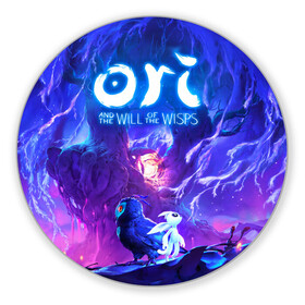 Коврик для мышки круглый с принтом Ori - And The Will Of The Wisp , резина и полиэстер | круглая форма, изображение наносится на всю лицевую часть | game | indie | ori | игра | инди | квест | платформер