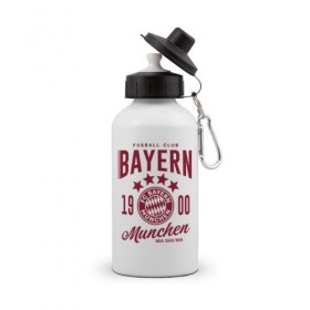 Бутылка спортивная с принтом Бавария , металл | емкость — 500 мл, в комплекте две пластиковые крышки и карабин для крепления | bayern | fc bayern munchen | fcb | бавария | бундеслига | германия | мюнхенская бавария | форма | футбол | футболист | футбольная | футбольный клуб | футбольный клуб бавария мюнхен