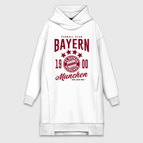 Платье-худи хлопок с принтом Бавария ,  |  | bayern | fc bayern munchen | fcb | бавария | бундеслига | германия | мюнхенская бавария | форма | футбол | футболист | футбольная | футбольный клуб | футбольный клуб бавария мюнхен