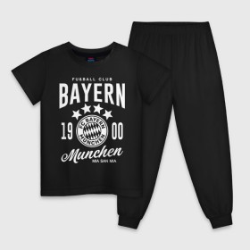 Детская пижама хлопок с принтом Бавария , 100% хлопок |  брюки и футболка прямого кроя, без карманов, на брюках мягкая резинка на поясе и по низу штанин
 | bayern | fc bayern munchen | fcb | бавария | бундеслига | германия | мюнхенская бавария | форма | футбол | футболист | футбольная | футбольный клуб | футбольный клуб бавария мюнхен