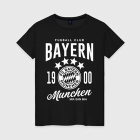 Женская футболка хлопок с принтом Бавария , 100% хлопок | прямой крой, круглый вырез горловины, длина до линии бедер, слегка спущенное плечо | bayern | fc bayern munchen | fcb | бавария | бундеслига | германия | мюнхенская бавария | форма | футбол | футболист | футбольная | футбольный клуб | футбольный клуб бавария мюнхен