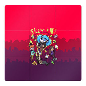 Магнитный плакат 3Х3 с принтом Sally Face , Полимерный материал с магнитным слоем | 9 деталей размером 9*9 см | blue | diane | face | fisher | gizmo | henry | johnson | killer | larry | sally | генри | гизмо | джонсон | диана | ларри | лицо | салли | фейс | фишер