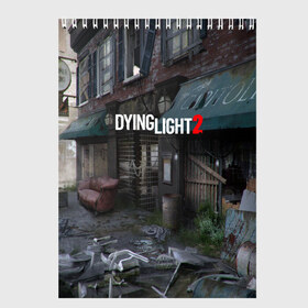 Скетчбук с принтом DyingLight2 , 100% бумага
 | 48 листов, плотность листов — 100 г/м2, плотность картонной обложки — 250 г/м2. Листы скреплены сверху удобной пружинной спиралью | baggie | dying light | game | good night good luck | survival horror | techland | the following | zombie | багги | зараженные | зомби | игры