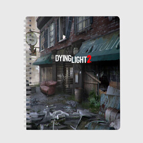 Тетрадь с принтом DyingLight2 , 100% бумага | 48 листов, плотность листов — 60 г/м2, плотность картонной обложки — 250 г/м2. Листы скреплены сбоку удобной пружинной спиралью. Уголки страниц и обложки скругленные. Цвет линий — светло-серый
 | baggie | dying light | game | good night good luck | survival horror | techland | the following | zombie | багги | зараженные | зомби | игры