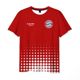 Мужская футболка 3D с принтом Бавария , 100% полиэфир | прямой крой, круглый вырез горловины, длина до линии бедер | bayern | fc bayern munchen | fcb | бавария | бундеслига | германия | мюнхенская бавария | форма | футбол | футболист | футбольная | футбольный клуб | футбольный клуб бавария мюнхен