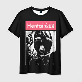 Мужская футболка 3D с принтом Hentai , 100% полиэфир | прямой крой, круглый вырез горловины, длина до линии бедер | ahegao | anime | kodome | manga | senpai | аниме | анимэ | ахегао | кодоме | манга | меха | сенпай | юри | яой
