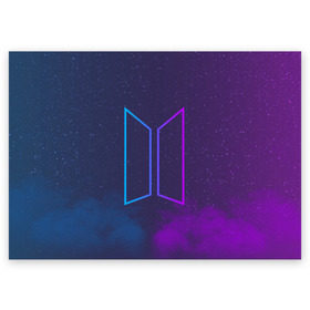 Поздравительная открытка с принтом BTS LOVE YOURSELF , 100% бумага | плотность бумаги 280 г/м2, матовая, на обратной стороне линовка и место для марки
 | Тематика изображения на принте: bangtan boys | bt21 | bts | bts army | bts stickers | j hope | jimin | jin | jungkook | k pop | rap monster | rapmon | suga | v | бтс | корея | стикеры bts