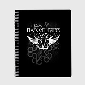 Тетрадь с принтом Black Veil Brides , 100% бумага | 48 листов, плотность листов — 60 г/м2, плотность картонной обложки — 250 г/м2. Листы скреплены сбоку удобной пружинной спиралью. Уголки страниц и обложки скругленные. Цвет линий — светло-серый
 | black veil brides | heavy matal | metal | post hardcore | группы | метал | музыка | рок | хэви метал | эмо