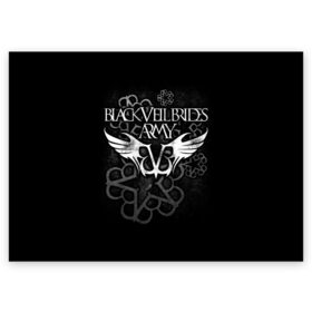 Поздравительная открытка с принтом Black Veil Brides , 100% бумага | плотность бумаги 280 г/м2, матовая, на обратной стороне линовка и место для марки
 | black veil brides | heavy matal | metal | post hardcore | группы | метал | музыка | рок | хэви метал | эмо