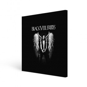 Холст квадратный с принтом Black Veil Brides , 100% ПВХ |  | black veil brides | heavy matal | metal | post hardcore | группы | метал | музыка | рок | хэви метал | эмо