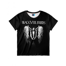 Детская футболка 3D с принтом Black Veil Brides , 100% гипоаллергенный полиэфир | прямой крой, круглый вырез горловины, длина до линии бедер, чуть спущенное плечо, ткань немного тянется | black veil brides | heavy matal | metal | post hardcore | группы | метал | музыка | рок | хэви метал | эмо