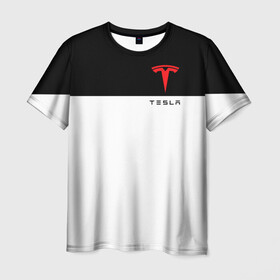 Мужская футболка 3D с принтом TESLA , 100% полиэфир | прямой крой, круглый вырез горловины, длина до линии бедер | car | elon | motors | musk | tesla | авто | автомобиль | илон | кар | лого | маск | машина | моторс | тесла | тэсла