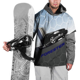 Накидка на куртку 3D с принтом Subaru Forester SF5 , 100% полиэстер |  | auto | forester | jdm | sf5 | subaru | subaru forester | субару | форестер