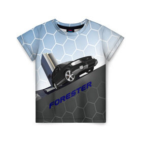 Детская футболка 3D с принтом Subaru Forester SF5 , 100% гипоаллергенный полиэфир | прямой крой, круглый вырез горловины, длина до линии бедер, чуть спущенное плечо, ткань немного тянется | auto | forester | jdm | sf5 | subaru | subaru forester | субару | форестер