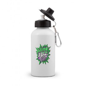 Бутылка спортивная с принтом Blink 182 , металл | емкость — 500 мл, в комплекте две пластиковые крышки и карабин для крепления | 
