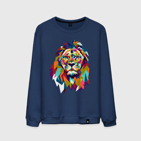 Мужской свитшот хлопок с принтом Lion , 100% хлопок |  | cat | geometry | leo | lion | polygonal | wild | геометрия | дикий | животное | кот | лев | хищник | яркий