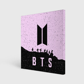 Холст квадратный с принтом РЮКЗАК BTS | БТС , 100% ПВХ |  | bangtan boys | bt21 | bts | bts army | bts stickers | j hope | jimin | jin | jungkook | k pop | rap monster | rapmon | suga | v | бтс | корея | стикеры bts