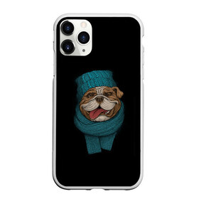 Чехол для iPhone 11 Pro матовый с принтом Бульдог , Силикон |  | Тематика изображения на принте: арт | бульдог | вязанный | зима | зимняя одежда | иллюстрация | пес | песик | псина | собака | шарф