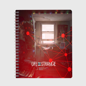 Тетрадь с принтом Life is Strange , 100% бумага | 48 листов, плотность листов — 60 г/м2, плотность картонной обложки — 250 г/м2. Листы скреплены сбоку удобной пружинной спиралью. Уголки страниц и обложки скругленные. Цвет линий — светло-серый
 | caulfield | chloe price | game | kate marsh | life | life is strange | life is strange: before the storm | max | strange | две луны | игры | кейт марш | колфилд | макс | подростки | студенты