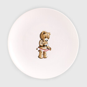 Тарелка с принтом Nasty bear , фарфор | диаметр - 210 мм
диаметр для нанесения принта - 120 мм | медведь | мишка | плюшевый | селфи | тедди