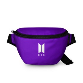 Поясная сумка 3D с принтом BTS PURPLE , 100% полиэстер | плотная ткань, ремень с регулируемой длиной, внутри несколько карманов для мелочей, основное отделение и карман с обратной стороны сумки застегиваются на молнию | bangtan boys | bt21 | bts | bts army | bts stickers | j hope | jimin | jin | jungkook | k pop | purple | rap monster | rapmon | suga | v | бтс | корея | пурпурный | стикеры bts | фиолетовый