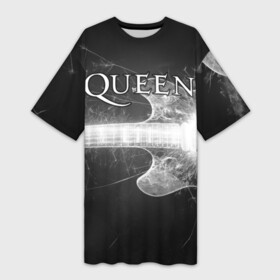 Платье-футболка 3D с принтом Queen ,  |  | Тематика изображения на принте: queen | брайан мэи | британская | группа | джон дикон | королева | роджер тейлор | рок | фредди меркьюри