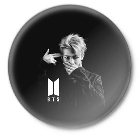 Значок с принтом BTS RAP MONSTER ,  металл | круглая форма, металлическая застежка в виде булавки | bangtan boys | bt21 | bts | bts army | bts stickers | j hope | jimin | jin | jungkook | k pop | rap monster | rapmon | suga | v | бтс | корея | стикеры bts